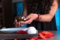 Hands lighting an incense, cleansing ritual, spiritual beliefs, white magic