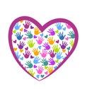 Hands of love logo Royalty Free Stock Photo