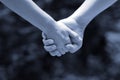 Hands of lovers(monochrome) Royalty Free Stock Photo