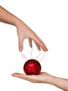 Hands and magic sphere Royalty Free Stock Photo