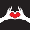 Hands making heart shape Royalty Free Stock Photo