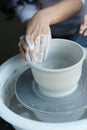 Hands making pottery Royalty Free Stock Photo