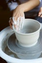 Hands making pottery Royalty Free Stock Photo