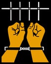 hands in manacle Royalty Free Stock Photo
