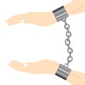 Hands in manacle Royalty Free Stock Photo