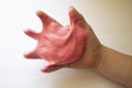 Hands Manipulating Pink Slime