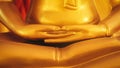 The hands are meditation of the Buddha statue as a Buddhist statue Royalty Free Stock Photo