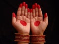 Hands with mehndi