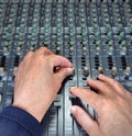 Hands On Mixing Royalty Free Stock Photo
