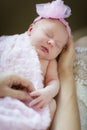 Hands of Mother Holding Her Newborn Baby Girl Royalty Free Stock Photo