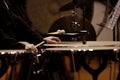 Hands musician playing timpani Royalty Free Stock Photo