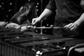 Hands musician playing the xylophone Royalty Free Stock Photo