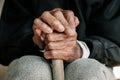 Hands of an old man with wrinkled Royalty Free Stock Photo