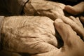 Hands of an old man