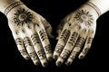 Hands with oriental tattoo