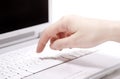 Hands over laptop Royalty Free Stock Photo