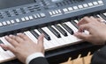 Hands Palying Electronic Piano