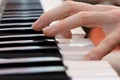 Hands pianist and piano player Royalty Free Stock Photo