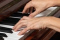 Hands of a piano player Royalty Free Stock Photo