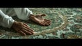 The hands during prayer.AI generated image Royalty Free Stock Photo