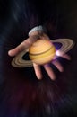 Hands Planet Saturn Royalty Free Stock Photo