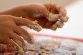 Hands in plaster