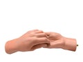 Hands of plastic mannequin doll Royalty Free Stock Photo