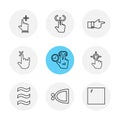 hands , pointer , arrows , directions , eps icons set vector Royalty Free Stock Photo