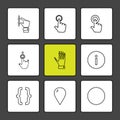 hands , pointer , arrows , directions , eps icons set vector Royalty Free Stock Photo