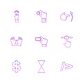 hands , pointer , arrows , directions , eps icons set vector Royalty Free Stock Photo
