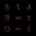 hands , pointer , arrows , directions , eps icons set vector Royalty Free Stock Photo