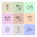 hands , pointer , arrows , directions , eps icons set vector Royalty Free Stock Photo