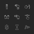 hands , pointer , arrows , directions , eps icons set vector Royalty Free Stock Photo