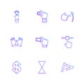 hands , pointer , arrows , directions , eps icons set vector Royalty Free Stock Photo