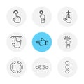 hands , pointer , arrows , directions , eps icons set vector Royalty Free Stock Photo