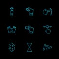 hands , pointer , arrows , directions , eps icons set vector Royalty Free Stock Photo