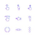 hands , pointer , arrows , directions , eps icons set vector Royalty Free Stock Photo