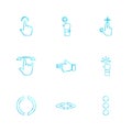 hands , pointer , arrows , directions , eps icons set vector Royalty Free Stock Photo