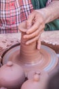 Molding clay with hands