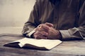 Hands prayer faith in christianity religion Royalty Free Stock Photo