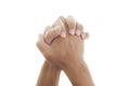 Hands praying Royalty Free Stock Photo
