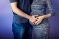 Hands on pregnant abdomen Royalty Free Stock Photo