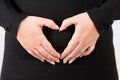 Hands of pregnant woman waiting for a desired baby Royalty Free Stock Photo