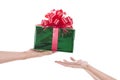 Hands with a present