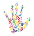 Hands prints colorful vector Royalty Free Stock Photo