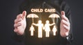 Hands protect family. Child Care Royalty Free Stock Photo