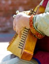 Hands of psaltery player Royalty Free Stock Photo