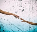 Hands reaching each other Royalty Free Stock Photo