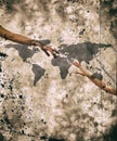 Hands reaching each other Royalty Free Stock Photo