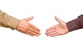 Hands ready for handshaking Royalty Free Stock Photo